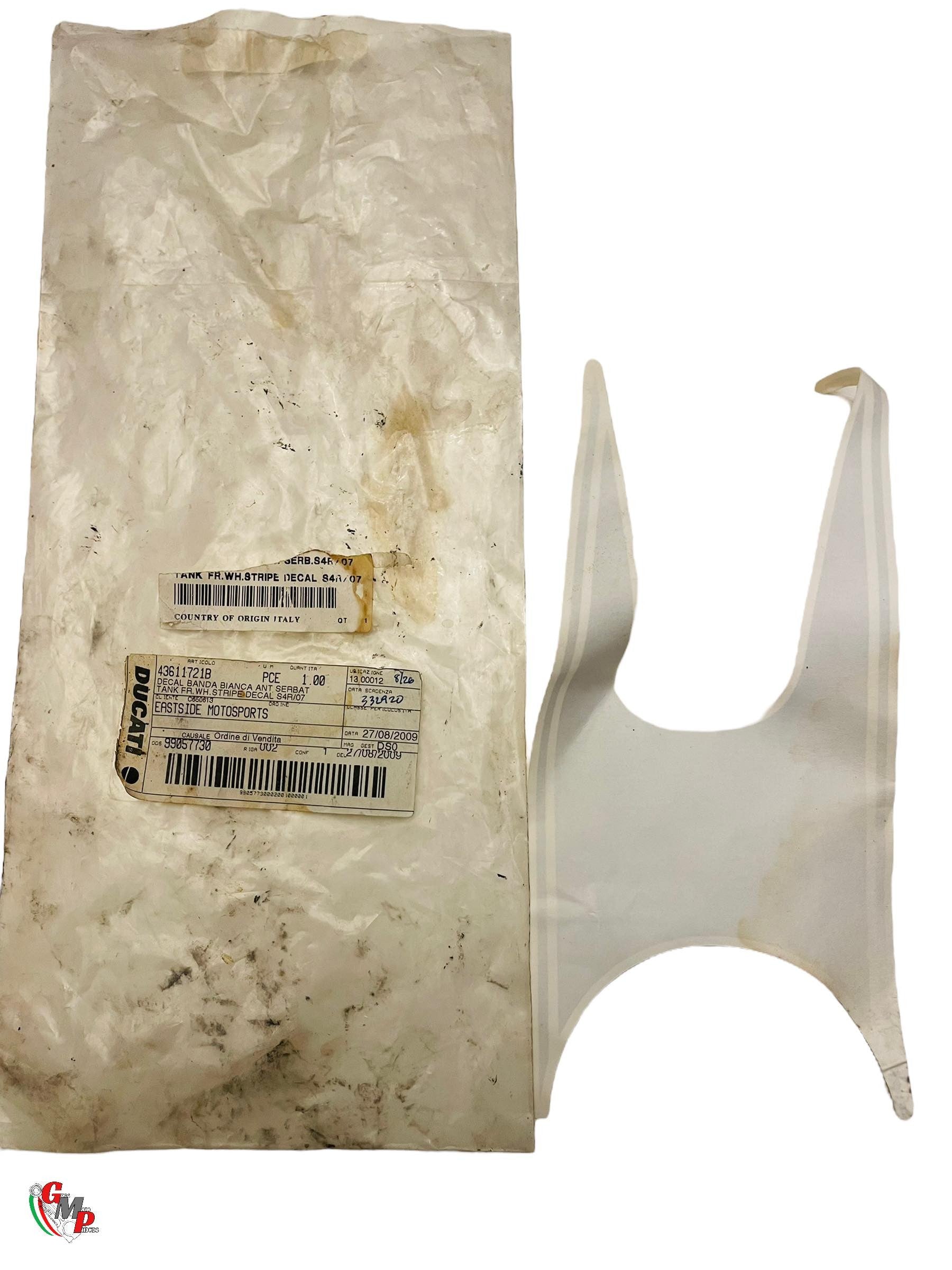 Calcomanía adhesiva de malla blanca para el depósito de combustible - Ducati Monster S4R
