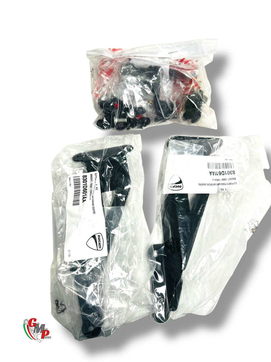 Kit completo de fijación de guardabarros delantero de aluminio NUEVO - Ducati