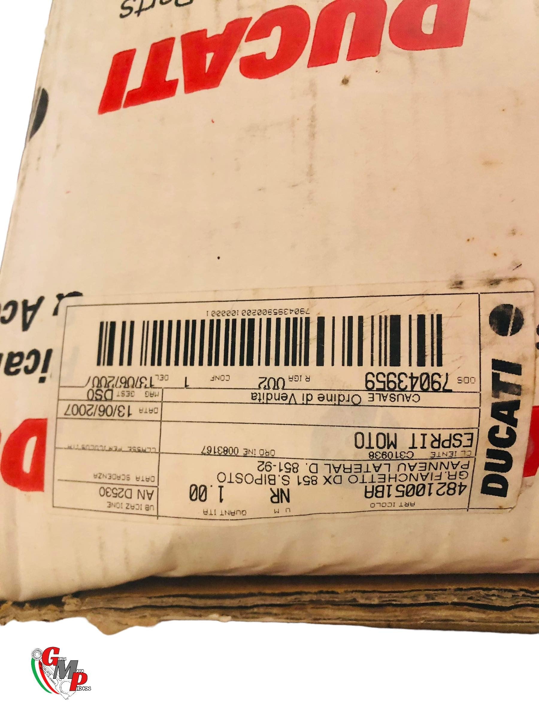 Carenado del panel lateral derecho NUEVO - Ducati