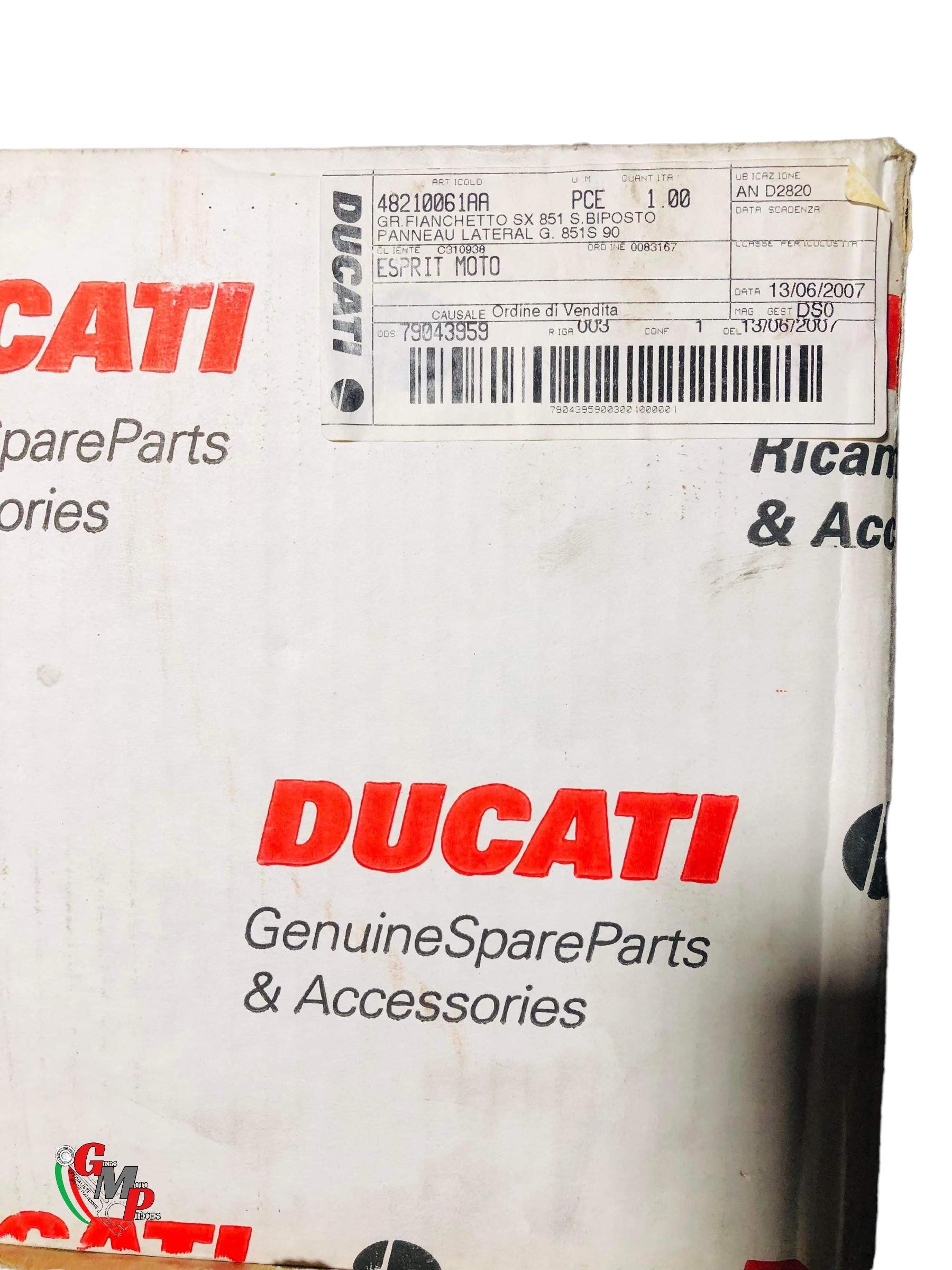 Nuevo carenado lateral izquierdo - Ducati