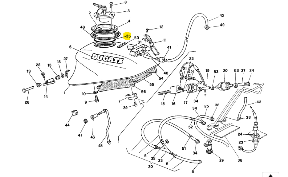 NUEVA junta tórica de la bomba de combustible - Ducati