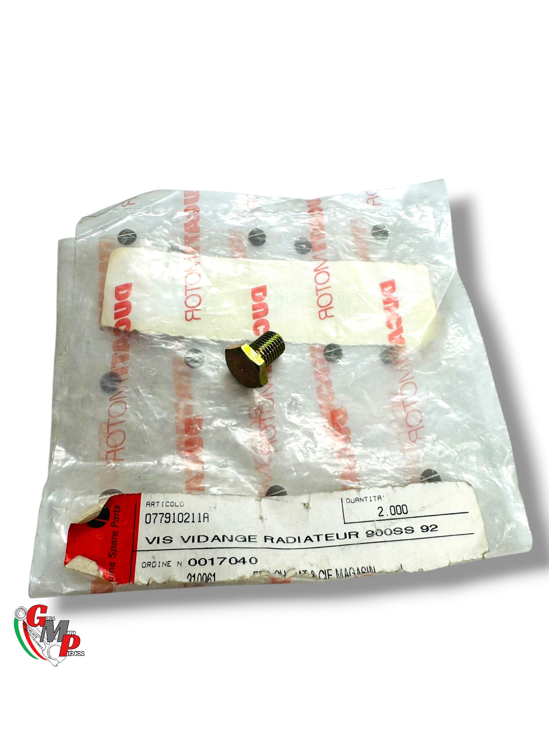 Vis Vidange M8X1.00X12 Bichromaté NEUVE - Ducati