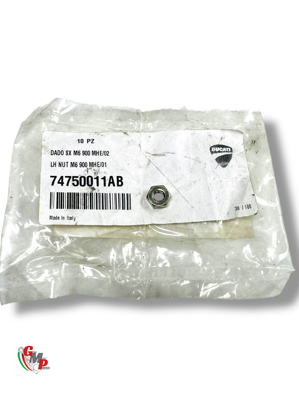 Ecrou Fileté Gauche M6 NEUF - Ducati