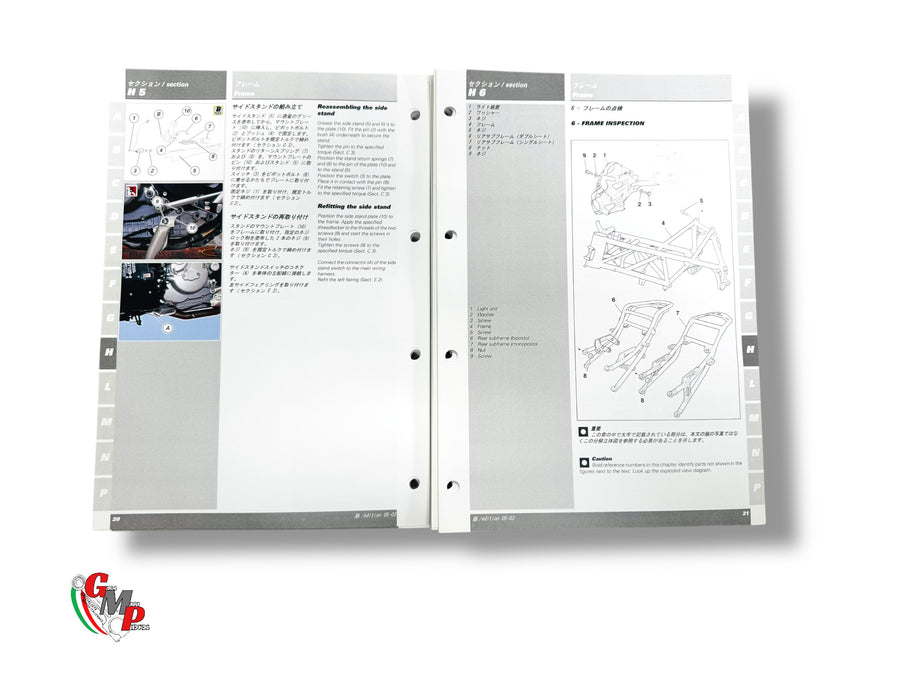 Manual de Taller 749 749S 2005 Inglés/Japonés NUEVO - Ducati