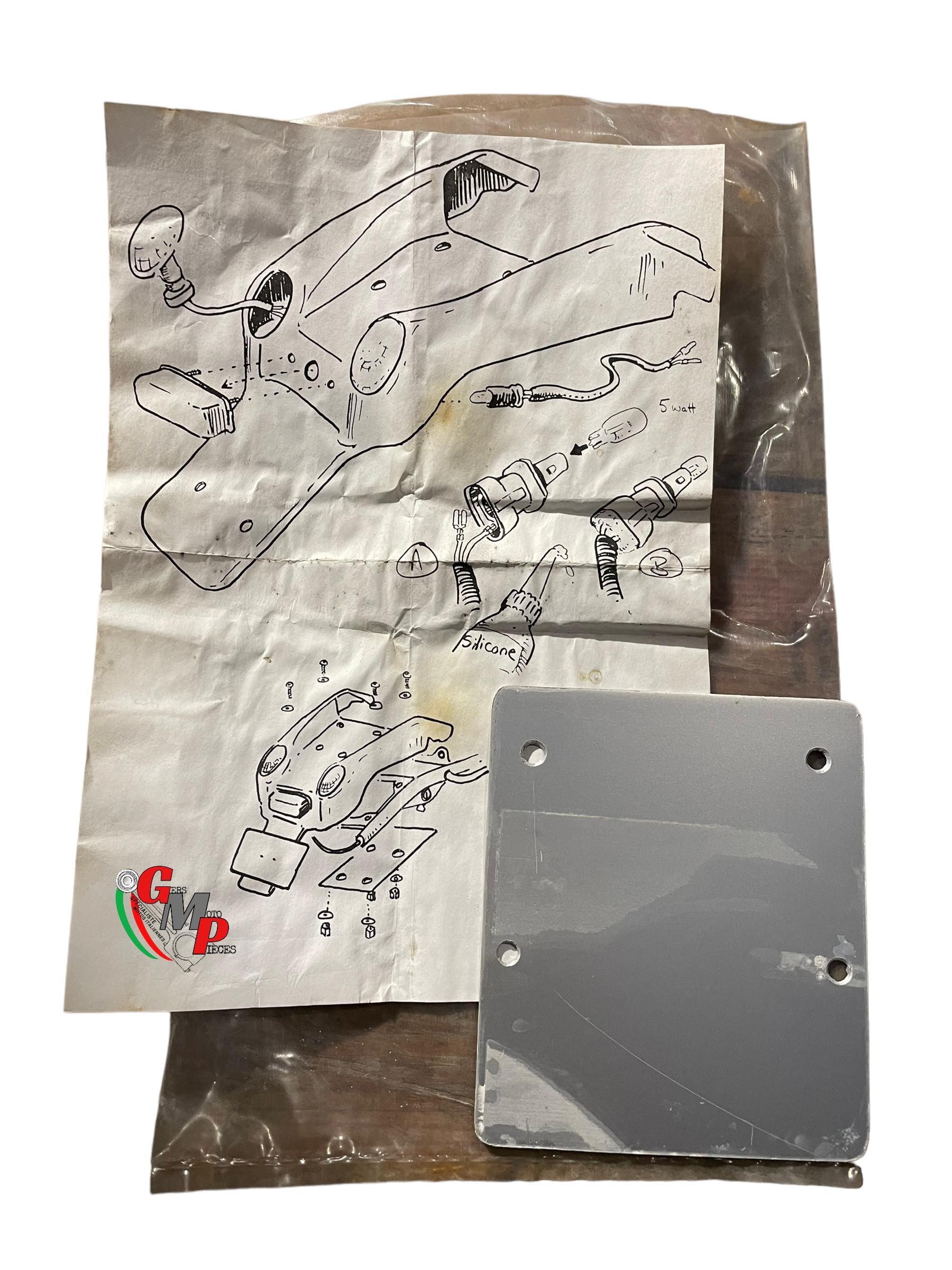 Soporte de placa inferior de aluminio para intermitente de pico de pato de carbono integrado - Ducati