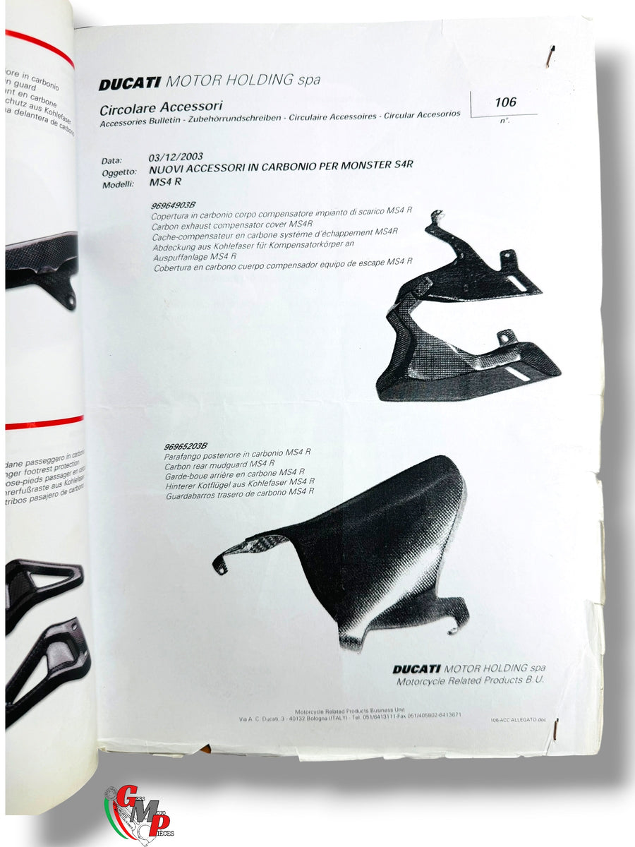 Kit Cubre Catalizador de Carbono NUEVO - Ducati Performance