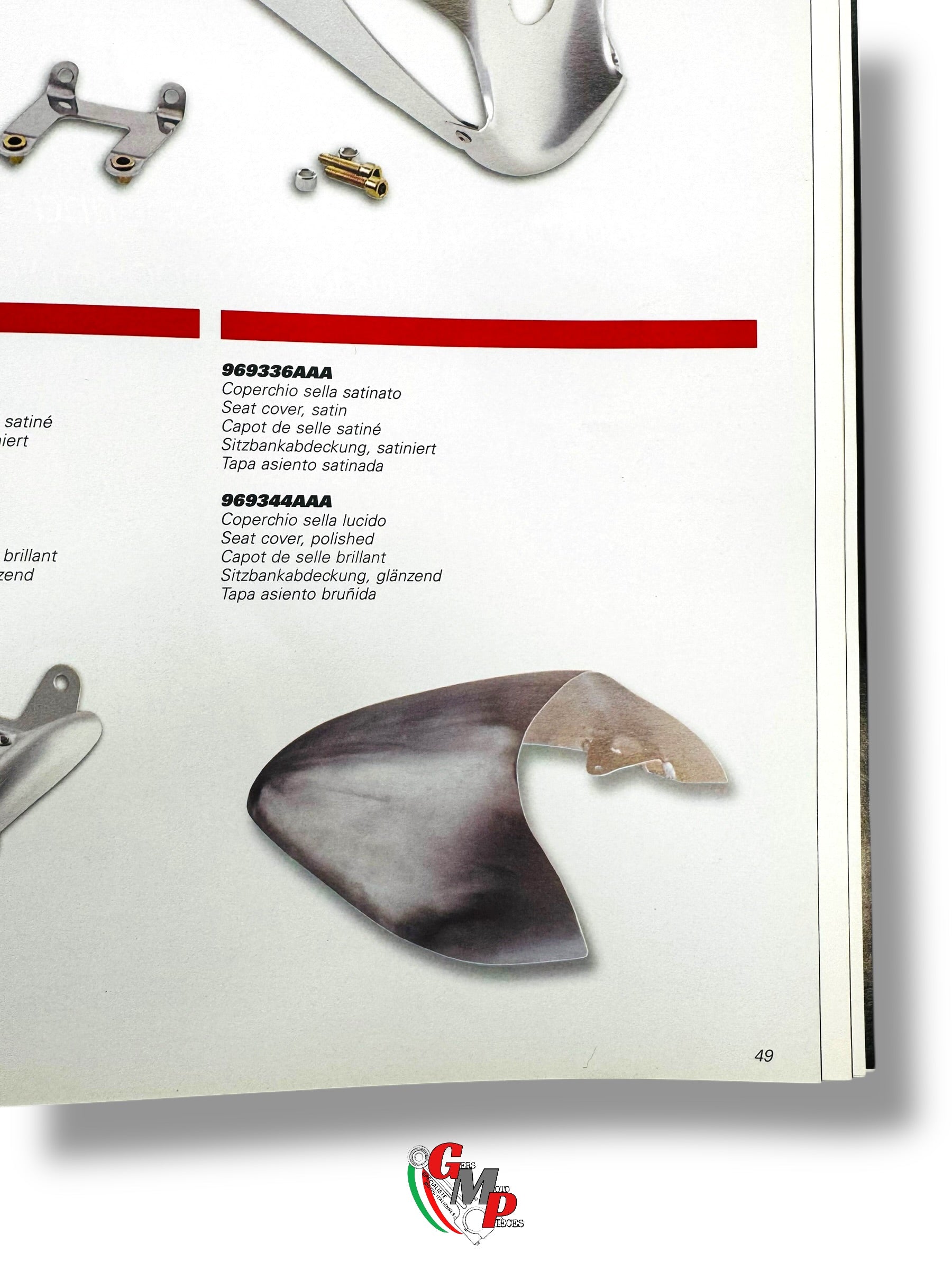 Capot de Selle Poli NEUF - Ducati