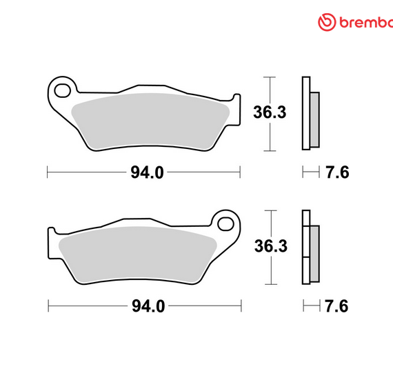 Pastilla de freno trasera Brembo original NUEVA - Ducati