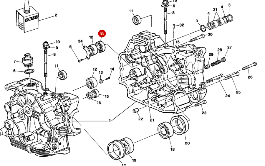 Retén de aceite del eje de salida de la caja de cambios NUEVO - Ducati