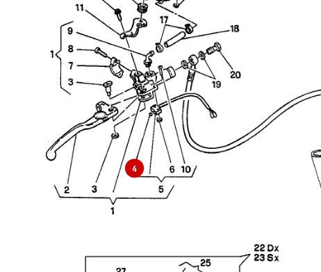 Pulsador de freno sensor de stop delantero NUEVO - Ducati