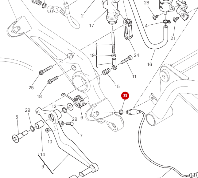 Joint cuivre de capteur stop et point mort NEUF - Ducati