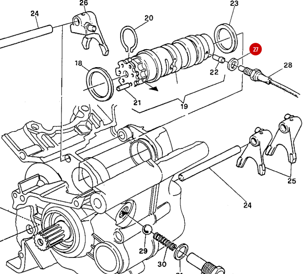 Junta de cobre de sensor de parada y punto muerto NUEVA - Ducati