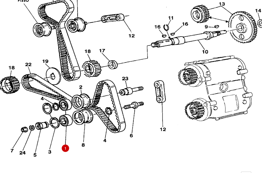Roulement galet distribution origine NEUF - Ducati
