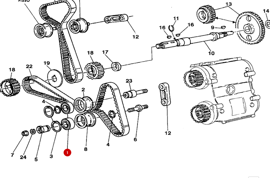 Rodamiento de rodillos de distribución original NUEVO - Ducati