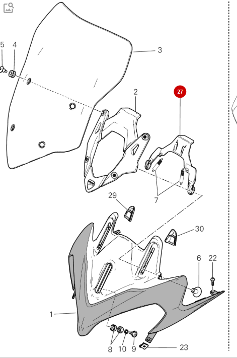 Soporte del carenado - Ducati