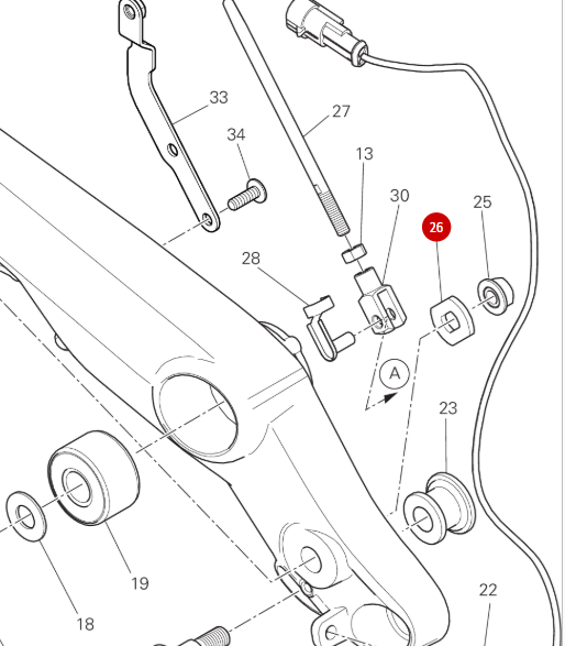Rondelle speciale platine NEUVE - Ducati