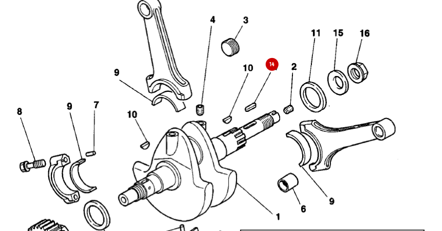 Chaveta de cigüeñal NUEVA - Ducati