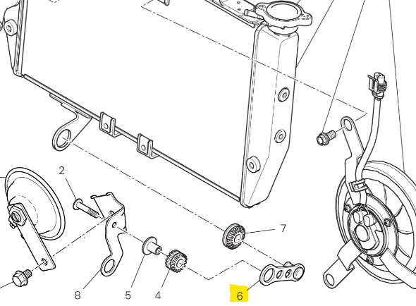 Support radiateur - Ducati