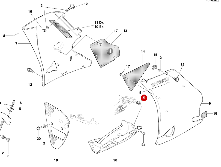 Insert protector de cárter NUEVO - Ducati