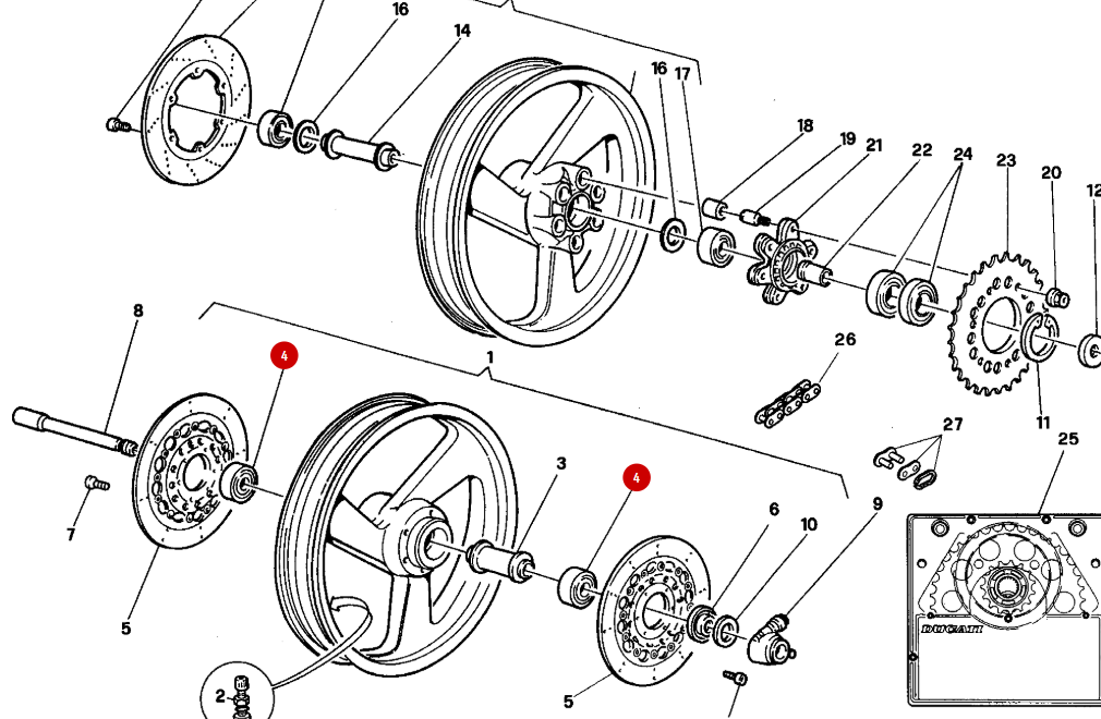 Roulement roue avant 6204 2RS NEUF - Ducati