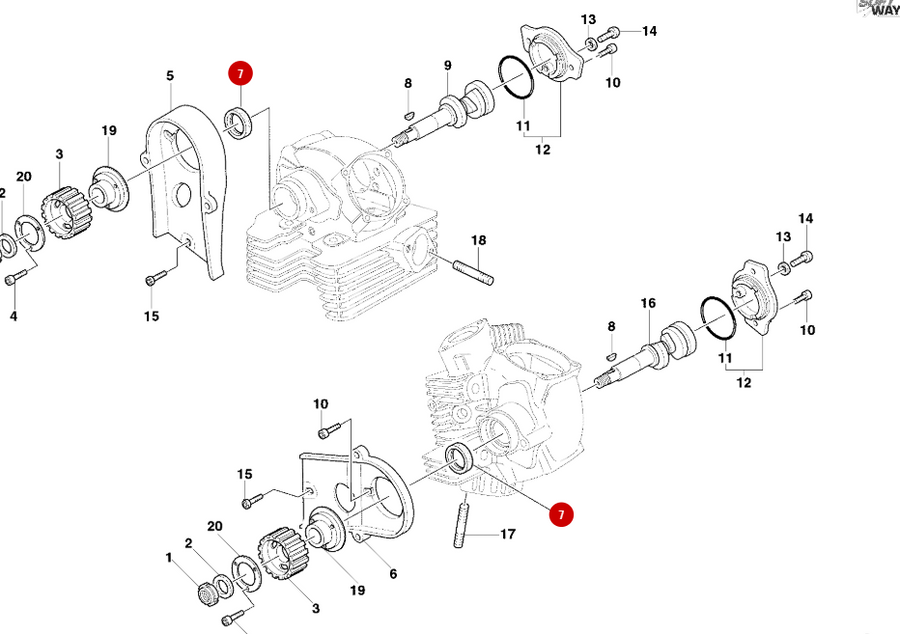 Anillo retén de árbol de levas NUEVO - Ducati
