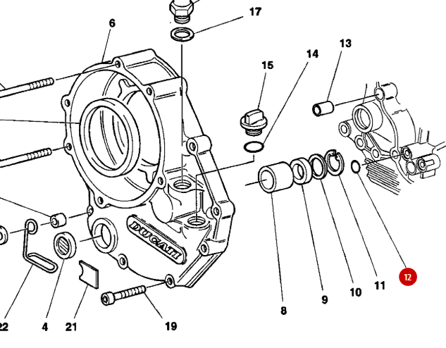 Junta tórica de embrague NUEVA - Ducati