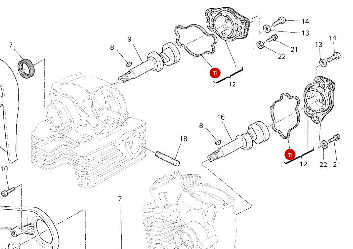 Retén Árbol de Levas NUEVO - Ducati