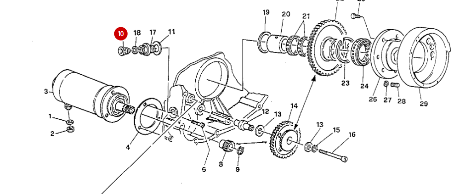 Passage Cable Carter Alternateur NEUF - Ducati