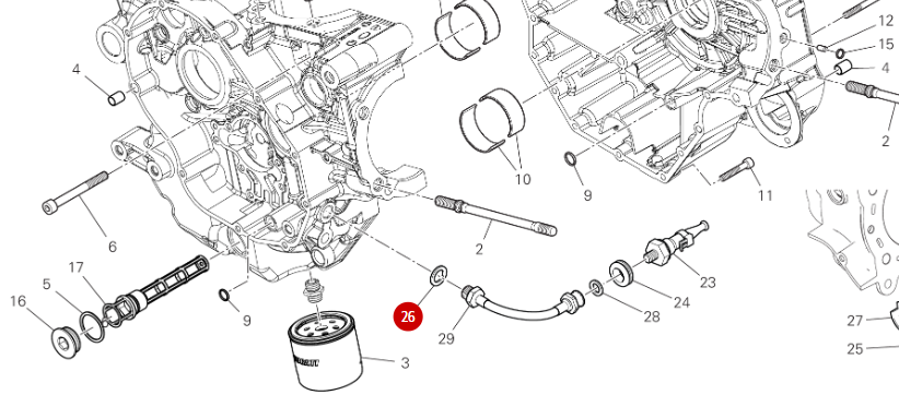 Junta de aluminio 14X22X2 Conexión radiador NUEVO - Ducati