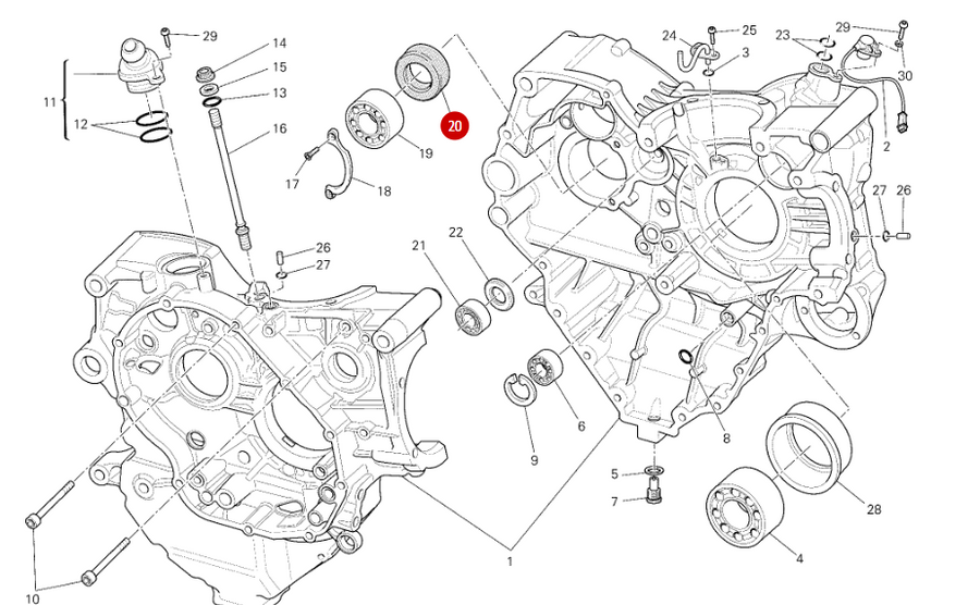 Retén de salida de caja de cambios NUEVO - Ducati