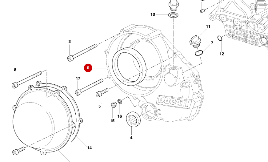 Retén de Embrague 75X95X12 NUEVO - Ducati