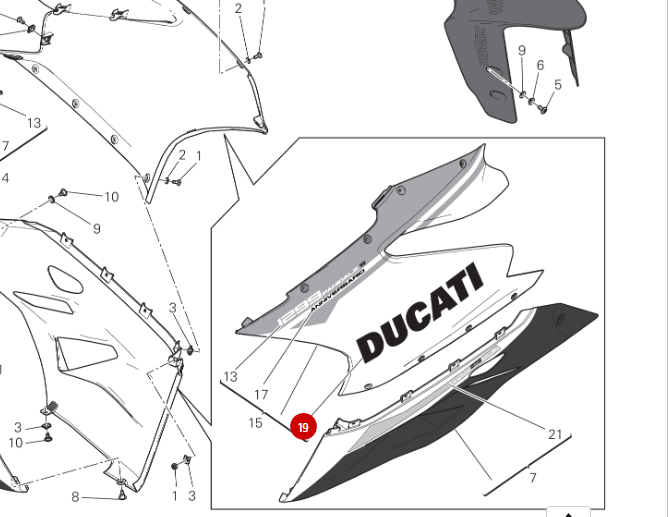 Decalcomanie "ducati" G NEUF - Ducati