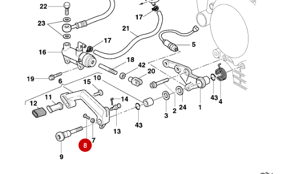 Tornillo del sensor de stop NUEVO - Ducati