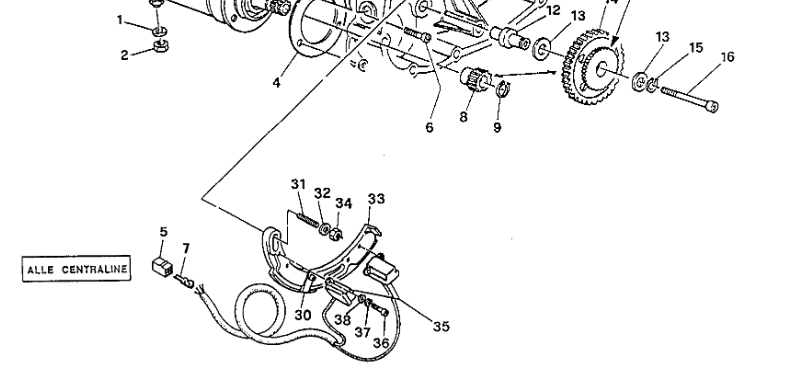 Vis M6X12 Fixation PickUp ou Volant Moteur NEUVE - Ducati