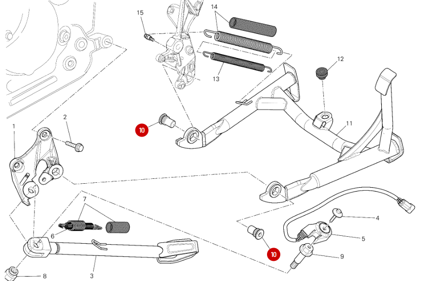 Caballete central especial NUEVO - Ducati