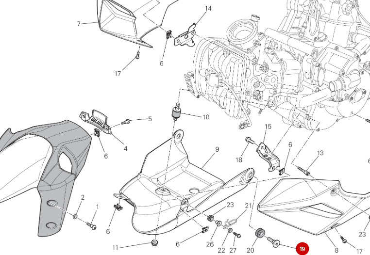 Tornillo de fijación especial de estribo NUEVO - Ducati