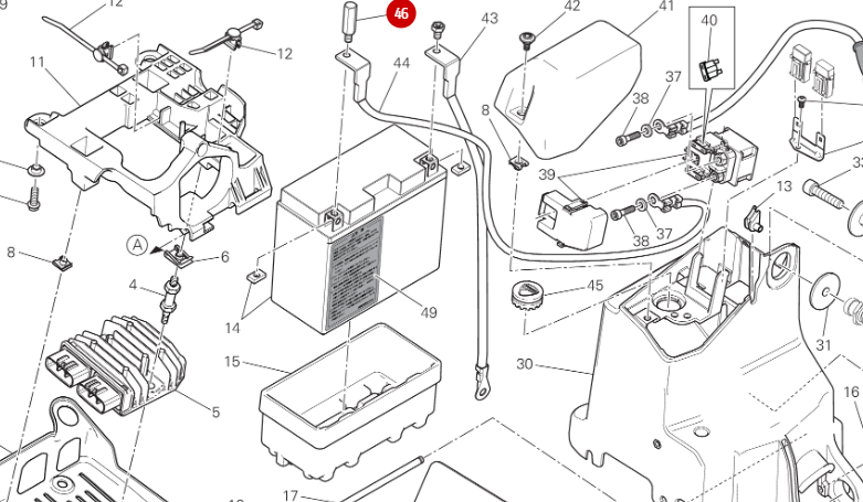 Vis Cable Especial Positivo NUEVO - Ducati