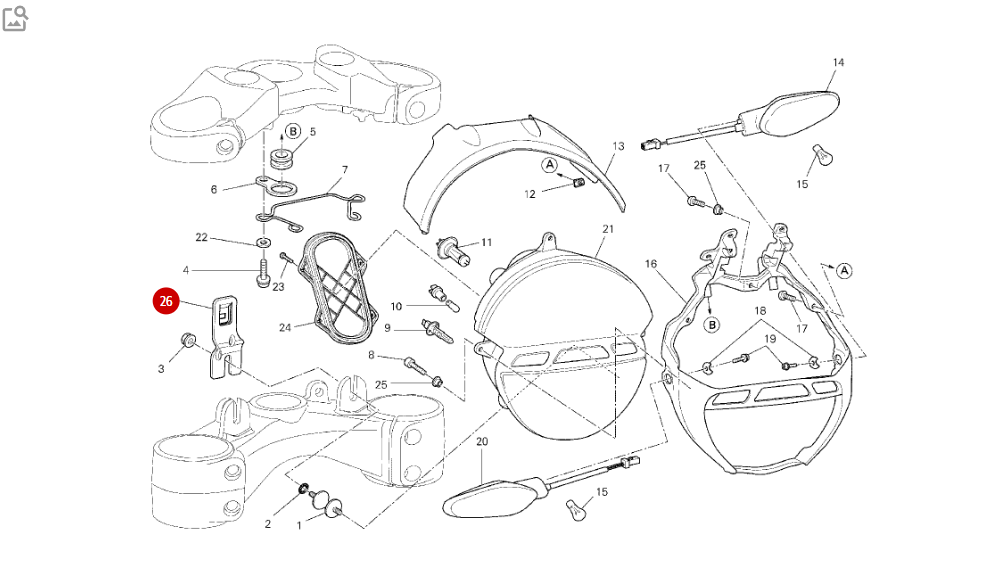 Support Phare - Ducati