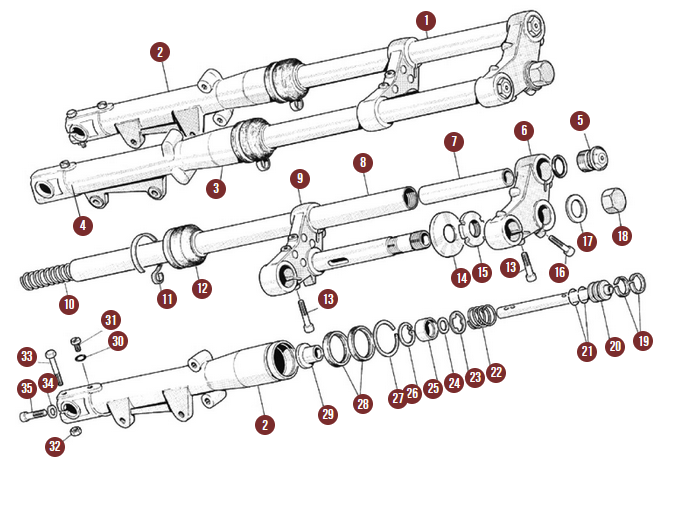 Clips de Fourche C12 NEUF - Ducati