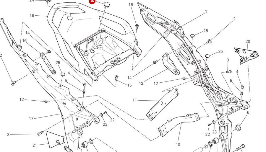 Tapón Batit Trasero NUEVO - Ducati