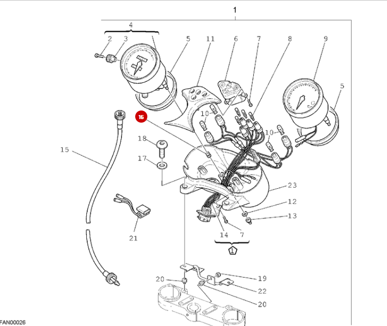 Contador de goma NUEVO - Ducati