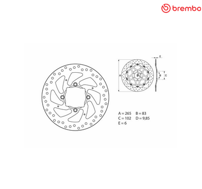 Disque de frein arrière NEUF - Ducati