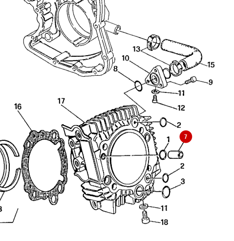 Casquillo de cilindro NUEVO - Ducati