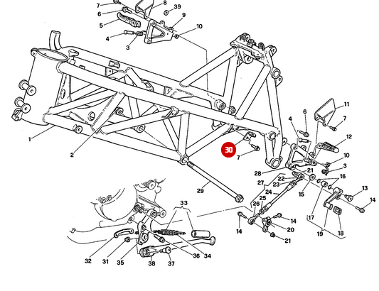 Placa de Fijación Carenado NUEVA - Ducati