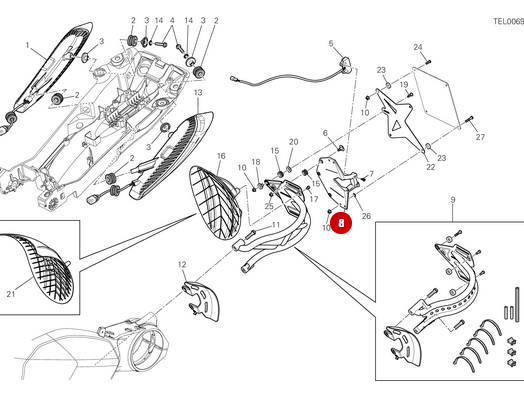 Soporte de matrícula NUEVO - Ducati