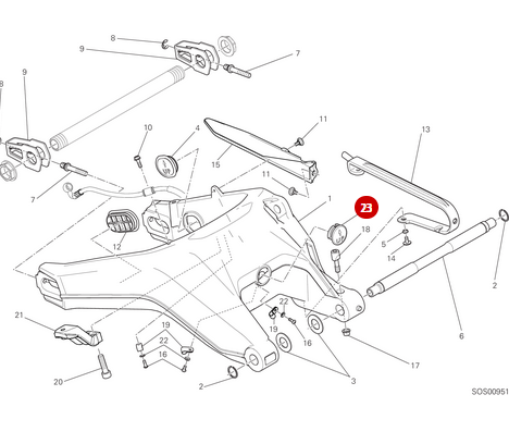 Casquillo basculante NUEVO - Ducati