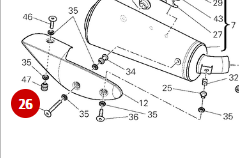 Tornillo Tbei M6X30 Escape NUEVO - Ducati