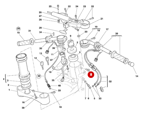 Vis Blocage Colonne de Direction NEUVE - Ducati