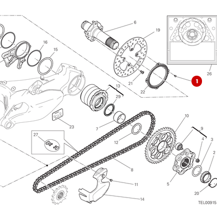Vis Fixation Roue Phonique - Ducati