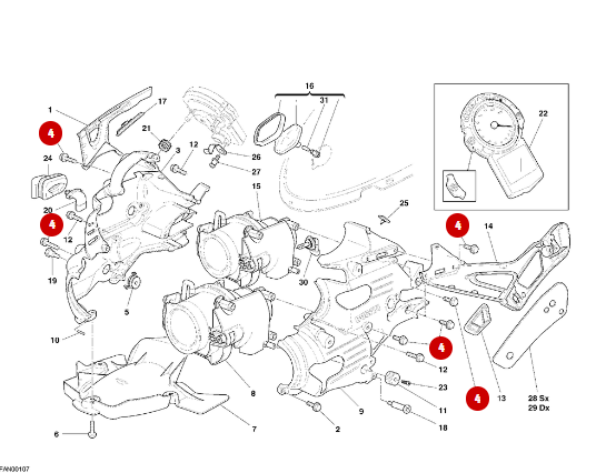 Vis Tef M6X16 NEUVE - Ducati